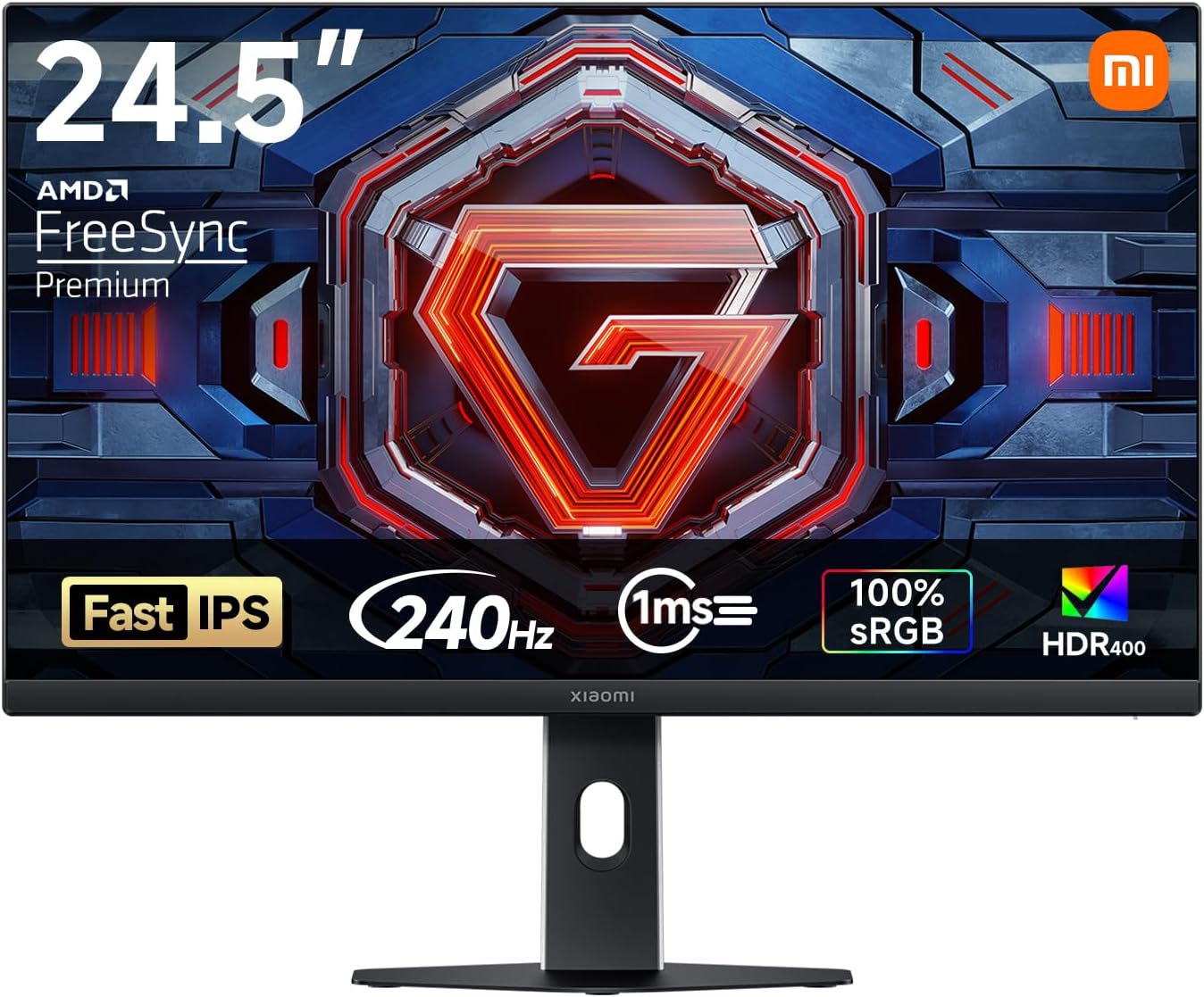سعر ومواصفات شاشة ألعاب G25i 2026 من شاومي، 24.5 بوصة FHD Fast IPS، 240 هرتز، استجابة 1 مللي ثانية، VESA DisplayHDR 400، FreeSync Premium، ألوان 100% sRGB و93% DCI-P3، سطوع 400 شمعة/م² (B0H83QMWSJ) على Amazon EG