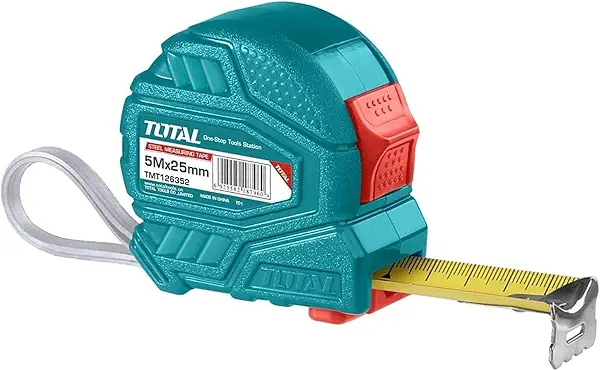 سعر ومواصفات شريط قياس ستيل من توتال تولز 5 متر× 25 ملم - TMT126352 - 2725603221840 (B098TYY12C) على Amazon EG