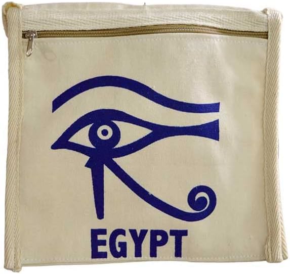 سعر ومواصفات Egypt Antiques شنطة كروس بتصميم عين حورس مصنوعة يدويا من القطن بنسبة 100% من ايجيبت انتيكس (B0C1SZWMG7) على Amazon EG