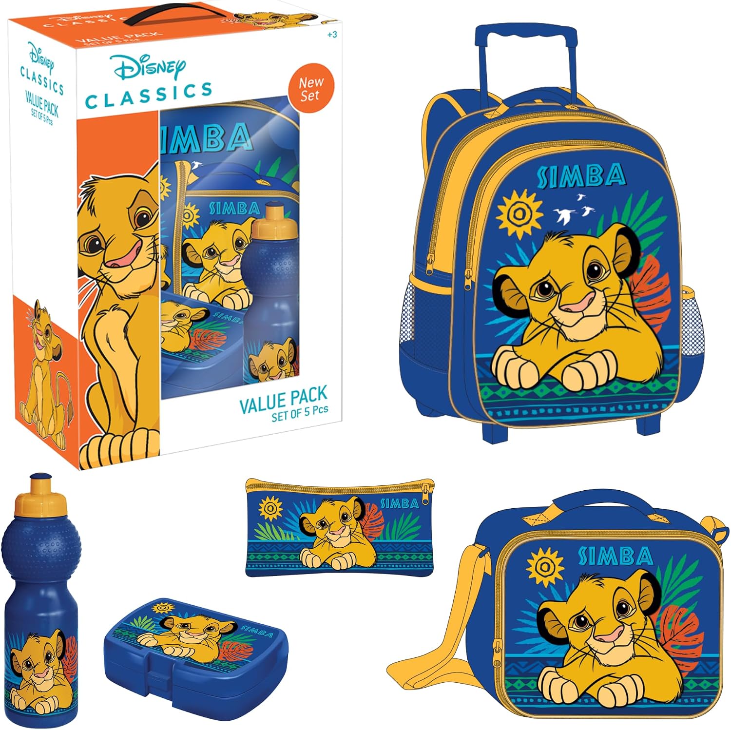 سعر ومواصفات COLOR LAND TOYS شنطة مدرسية بعجلات 5 في 1 مقاس 16 انش FKVPT16-426 (B0FKM5X66W) على Amazon EG