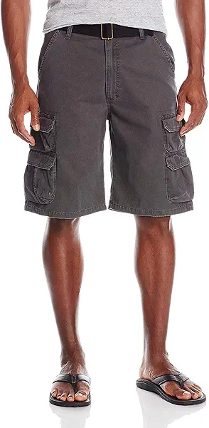 سعر ومواصفات شورت Wrangler Authentics رجالي من نسيج قطني مضلع فاخر من قماش التويل أنثراسايت تويل، 33 (B00XKYLJYY) على Amazon EG