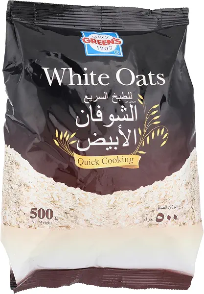 سعر ومواصفات شوفان ابيض للطبخ السريع من جرينز، 500 جم (B08YY226HV) على Amazon EG