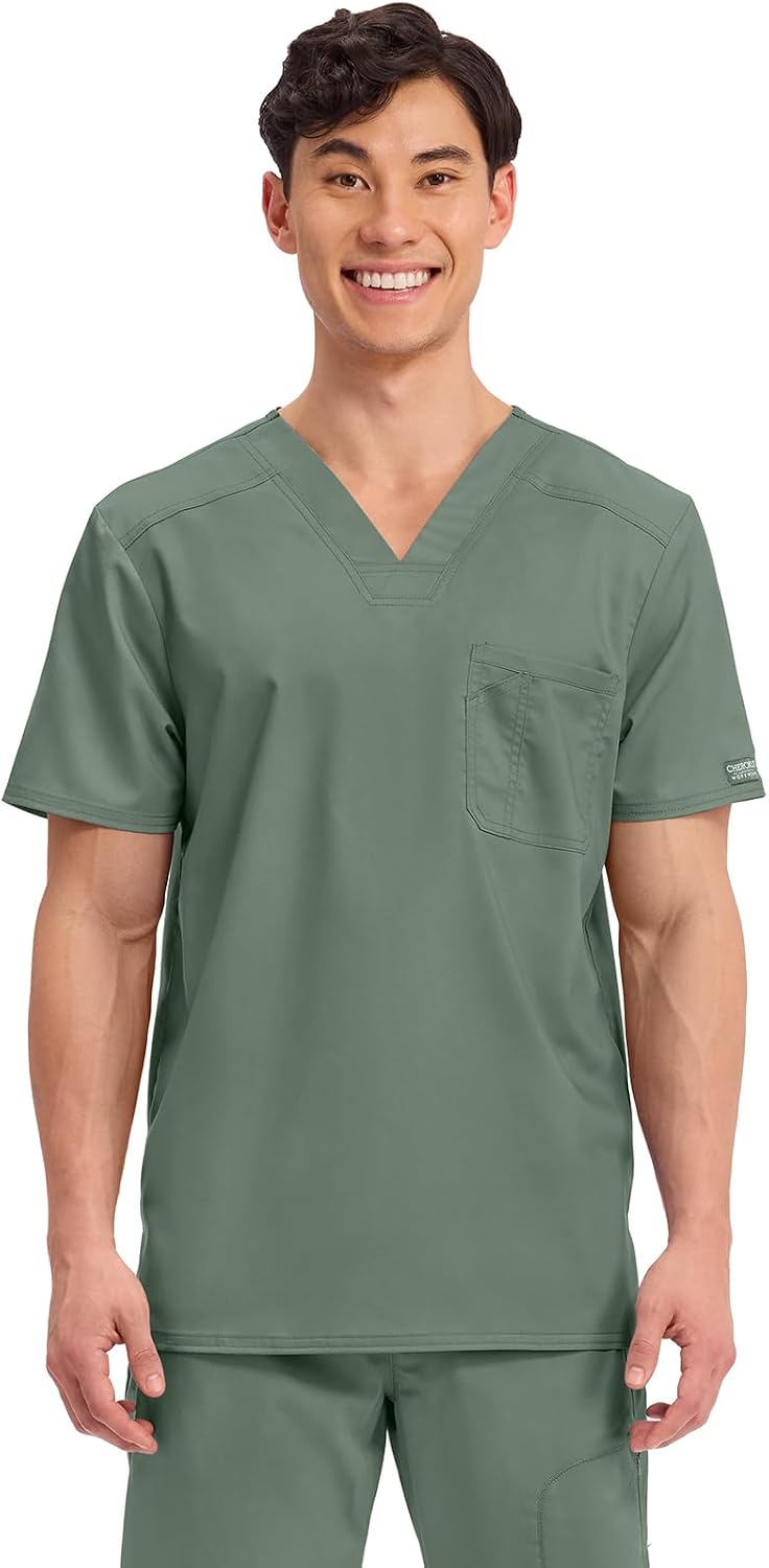 سعر ومواصفات شيروكي قميص طبي بقبة V للرجال | Modern Relaxed Fit, Ultra-Soft 2-Way Stretch Fabric For All-Day Comfort, Side Vents, Knit ... (B0029PZ5N6) على Amazon EG