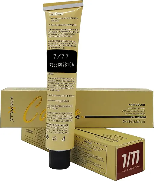 سعر ومواصفات صبغة شعر 7/77 متوسط مكثف من كووسوالا أشقر، 100 مل (B0GJLV1QC5) على Amazon EG