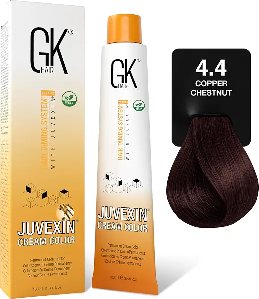 سعر ومواصفات صبغة شعر جي كية هير- بدرجة لون 4.4 نحاسي كستنائي (B01MXK21RW) على Amazon EG