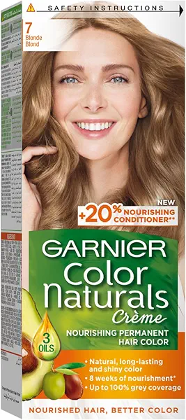 سعر ومواصفات صبغة شعر دائمة كولور ناتشورالز من غارنييه - اشقر 7 (B07LG3WYG3) على Amazon EG