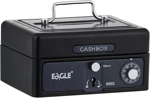 سعر ومواصفات صندوق نقدية ايجل بكرة و مفتاح صغير668S- ألوان متعددة (B096VYMQ5P) على Amazon EG