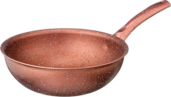 سعر ومواصفات طاسة ووك من الجرانيت مقاس 24 سم سعة 2.5 لتر من الملكة، لون برونز (B09CV47QQZ) على Amazon EG