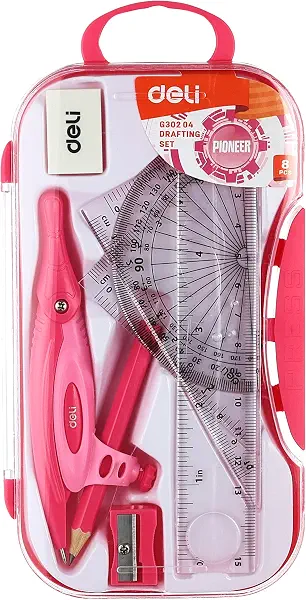 سعر ومواصفات طقم ادوات هندسية من ديلي - 8 قطع - متعدد الألوان - G302 04 (B07YJX1HQN) على Amazon EG