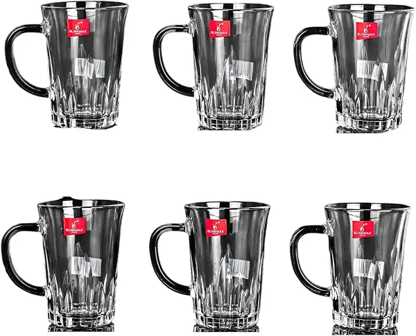 سعر ومواصفات طقم أكواب زجاج نقي جدًا من Next Store بسعة 310 مللي لكل كوب، تصميم أنيق وشفاف، متين وآمن، مثالي للمشروبات الباردة والساخنة (B0FRN1XR5V) على Amazon EG