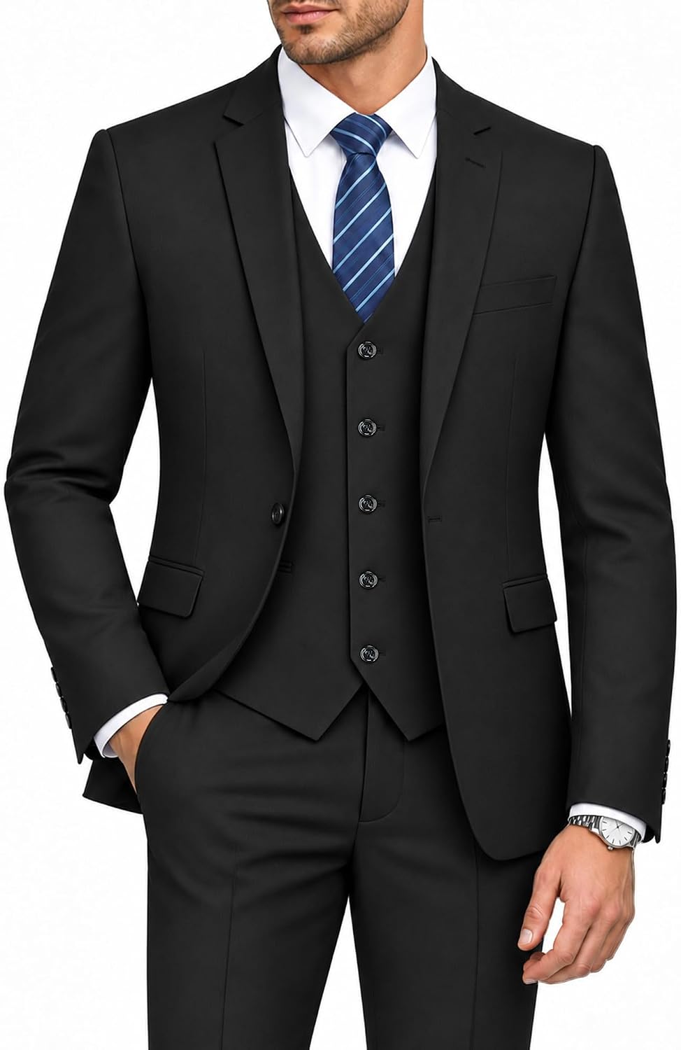 سعر ومواصفات Cooper & Nelson طقم بدلة رسمية للرجال مكون من 3 قطع من كوبر اند نيلسون (B09XGJG6T1) على Amazon EG