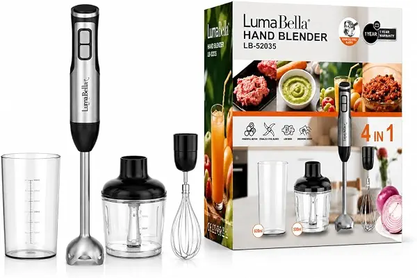 سعر ومواصفات طقم خلاط يدوي 4 في 1 LB-52035 بقدرة 1500 وات من لوما بيلا (B0H3L43X5L) على Amazon EG