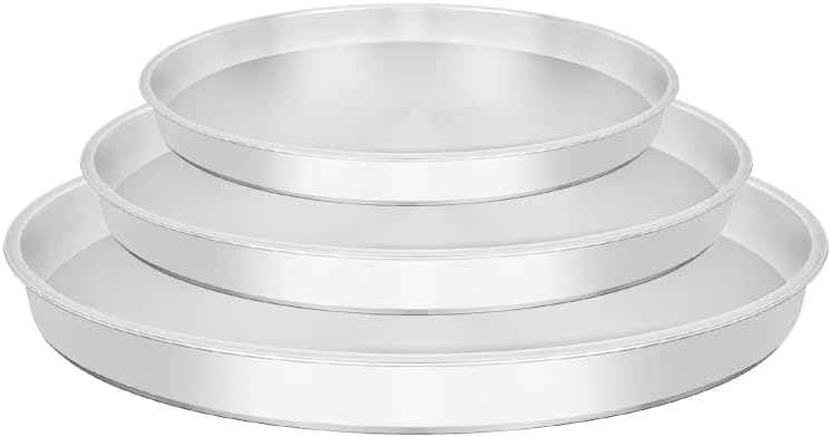 سعر ومواصفات طقم صواني بيتزا، 3 قطع، فضي من الدهان (26-28-30) (B09T3J8GCR) على Amazon EG