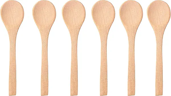 سعر ومواصفات طقم معالق خشب صغيرة من 6 قطع (B0C438NBZC) على Amazon EG