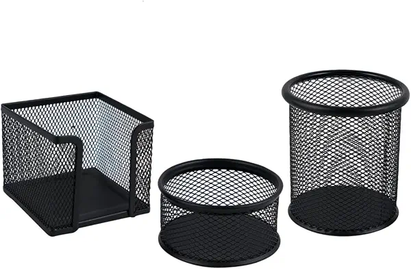سعر ومواصفات طقم مكتب شبكي معدني مكون من 3 قطع (B0FJ27VK1G) على Amazon EG