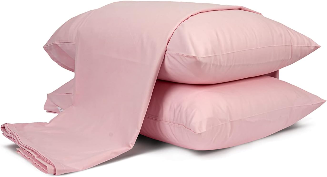 سعر ومواصفات طقم ملاية مسطحة من هوم اوف لينين، مقاس 260 × 260 سم، روز (B0B4T6TNQN) على Amazon EG
