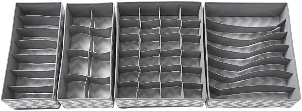 سعر ومواصفات طقم منظم ادراج قابل للطي 4 قطع - ابيض بنمط - KK-S-106 (B0GW5X2ZVC) على Amazon EG