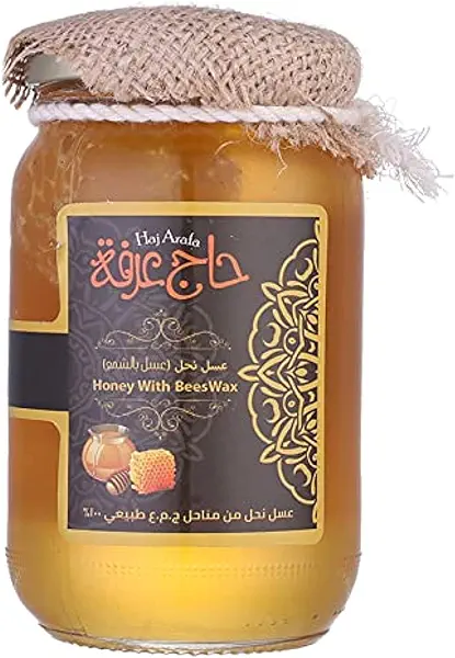 سعر ومواصفات عسل نحل بالشمع من حاج عرفة - 500 جم (B08ZNT99YW) على Amazon EG