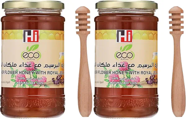 سعر ومواصفات عسل نحل صحي مع غذاء ملكات النحل من ايكو، 950 جم (عبوة من 2 قطعة) (B0FL9MK4F4) على Amazon EG