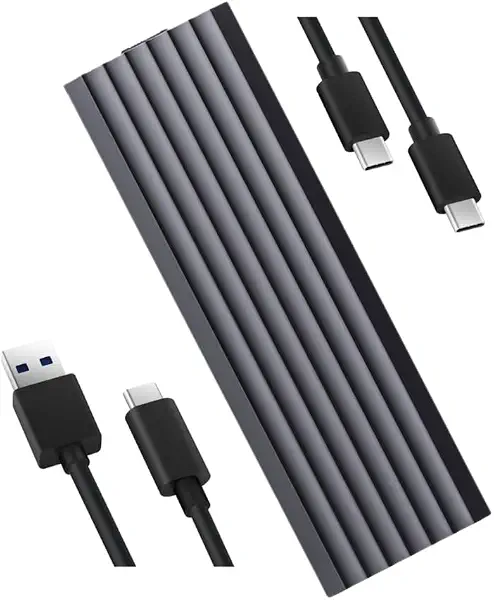 سعر ومواصفات علبة تخزين خارجي ألومنيوم من هيكسيمي لقرص SSD لنوع M.2 NVMe، يدعم توصيل USB C 3.2 الجيل الثاني بسرعة 10gbps، محول بدون أدوات، يدعم أحجام 2230/2242/2260/2280 ومفتاح PCIe M-Key/M+B مع تقنية UASP Trim. (B0CJ2ZDKRY) على Amazon EG