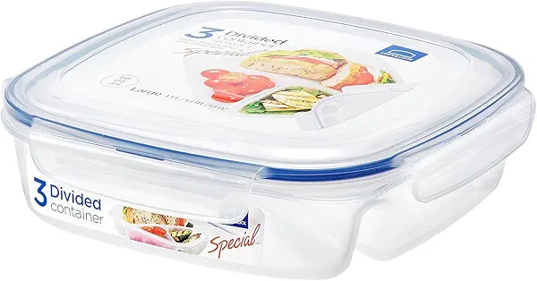 سعر ومواصفات علبة حفظ طعام مربعة قصيرة مع فاصل من لوك اند طبق للبالغين (B01LHITRPC) على Amazon EG
