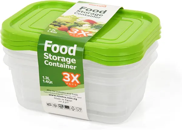 سعر ومواصفات علبة حفظ طعام من مينترا- سعة 1.3 لتر (عبوة من 3 قطع) (B0B4NX45P5) على Amazon EG