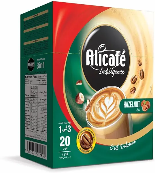 سعر ومواصفات علي كافيه 3 × 1 بندق 18 جرام - 20 كيس (B0DZ9WGTTB) على Amazon EG