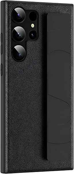 سعر ومواصفات غطاء حماية فاخر من Nopatia لـ Samsung Galaxy S25 Ultra 6.9 بوصة حزام معصم مدمج مقبض يد واقي عدسة كامل ملمس جلدي مقاوم للصدمات (أسود) (B0GFG1RGWT) على Amazon EG