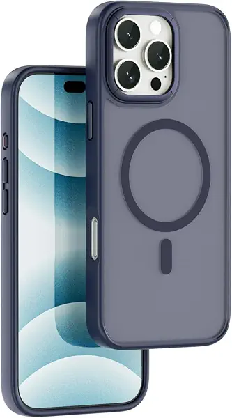 سعر ومواصفات غطاء حمايه من Next store، حماية فائقة من الصدمات متوافق مع iPhone 16 Pro، غطاء خلفي متين، يدعم الشحن اللاسلكي، تصميم نحيف ومريح. (كحلي) (B0F141WXQX) على Amazon EG
