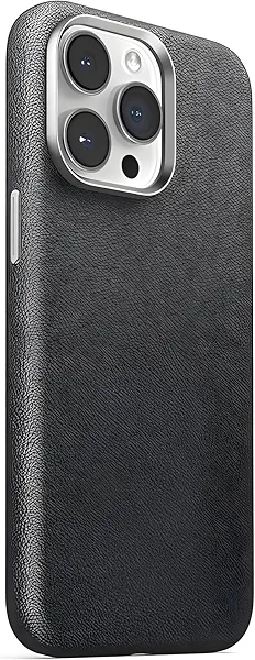 سعر ومواصفات غطاء حماية من Nopatia لـ iPhone 15 Pro Max 6.7 بوصة من جلد PU الفاخر إطار معدني واقي لعدسة الكاميرا مضاد للصدمات والخدش غلاف بنمط رجال الأعمال (أسود) (B0GFG3NBZD) على Amazon EG