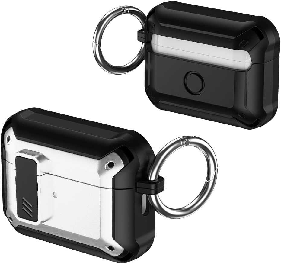 سعر ومواصفات غطاء حماية منVOMA متين ـ AirPods Pro 2 / AirPods Pro 1 شديد التحمل مضاد للسقوط والخدوش بتصميم درع واقي لحماية شاملة 360 درجة مع مشبك تعليق من البولي كربونات الصلب.، ابيض (B0HJ2TYKH4) على Amazon EG