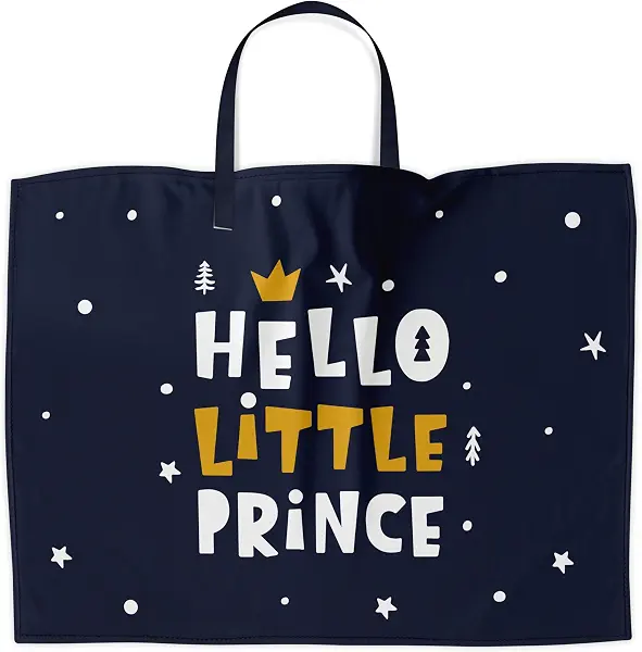 سعر ومواصفات غطاء رضاعة بتصميم عبارة (Hello Little Prince)، لون كحلي من ماماز جيفت (B0CNPZDG35) على Amazon EG
