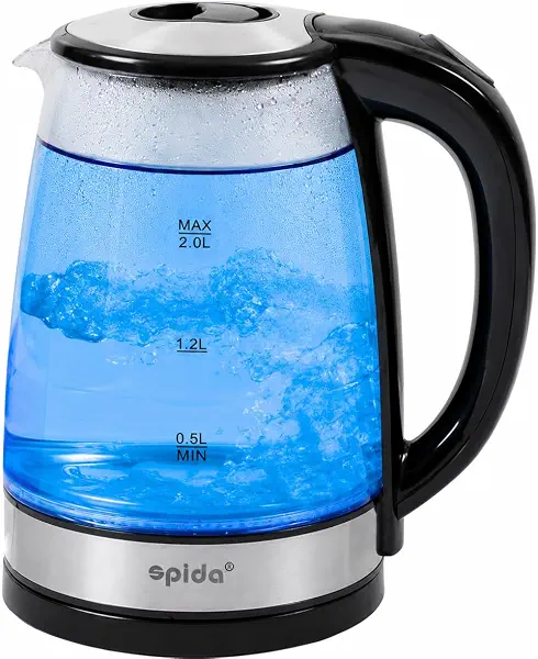 سعر ومواصفات غلاية كهربائية SPD-DL9811 سعة 2 ل وقدرة 1800 وات من زجاج مزدوج الطبقات مع إضاءة ليد بتصميم آمن وبارد الملمس مع لمسة نهائية أنيقة من سبيدا (B0FMP45DQL) على Amazon EG
