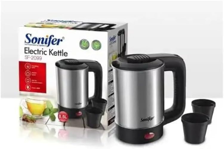 سعر ومواصفات غلاية كهربائية سونيفير 0.5 لتر 1000 وات SF-2099 (B0H8NWS82D) على Amazon EG