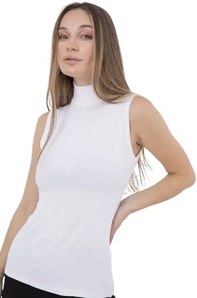 سعر ومواصفات فانلة داخلية سادة بدون أكمام برقبة مرتفعة للنساء من كارينا (B08Z4DBG4H) على Amazon EG