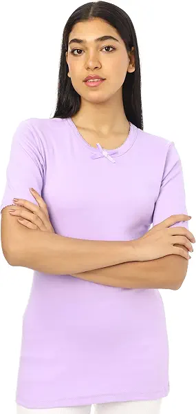 سعر ومواصفات فانلة نصف كم للنساء أساسية برقبة دائرية من دهب من قطعة واحدة (B09JGSVCYN) على Amazon EG