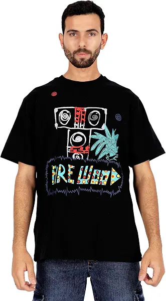 سعر ومواصفات فاير وود FIRE WOOD Mens print(firewood) t-shirt Classic (pack of 1) (B0F4PJBB85) على Amazon EG