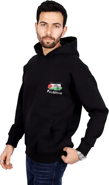 سعر ومواصفات فاير وود سويت شيرت بغطاء للرأس بطباعة كلمة (Palestine) للرجال من فاير وود (B0CQJSH935) على Amazon EG