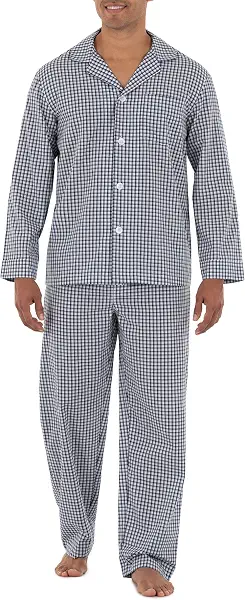 سعر ومواصفات فروت اوف ذا لووم Fruit of the Loom mens Long Sleeve Broadcloth Pajama Set Pajama Set (B09M2VG5QJ) على Amazon EG