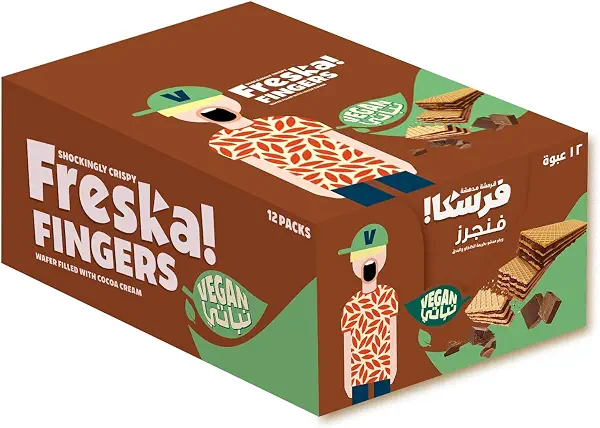 سعر ومواصفات فريسكا أصابع شوكولاتة نباتية - 12 قطعة (B0G123FBQV) على Amazon EG