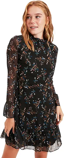 سعر ومواصفات فستان نسائي من تريند برقبة عالية ونسيج محبوك TCLAW19LJ0076 (B09RB8FLZY) على Amazon EG