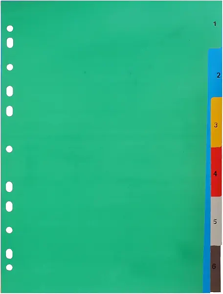 سعر ومواصفات فواصل ورق بمؤشرات من ثري ايه - 6 قطع (B093G6DMQQ) على Amazon EG