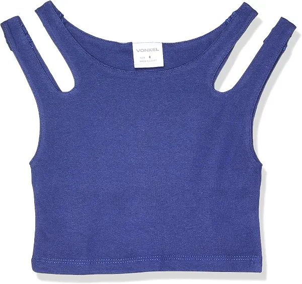 سعر ومواصفات فونكل Vonkel Girls Sleeveless Plain Shirt (pack of 1) (B0D3GYWXV8) على Amazon EG