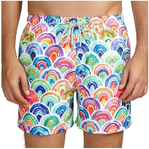 سعر ومواصفات فوي VOY Mens Rainbow Swim Trunks (B0C6V1Y9X8) على Amazon EG