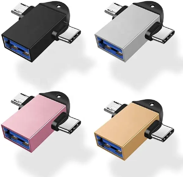 سعر ومواصفات 2 في 1 معدن نوع سي ومايكرو او تي جي ذكر الى USB A 3.0 انثى، نقل بيانات عالي السرعة للابتوب والموبايلات والتابلت والهواتف الذكية C بندريف (متعدد الالوان) (B0D5B2SJBM) على Amazon EG