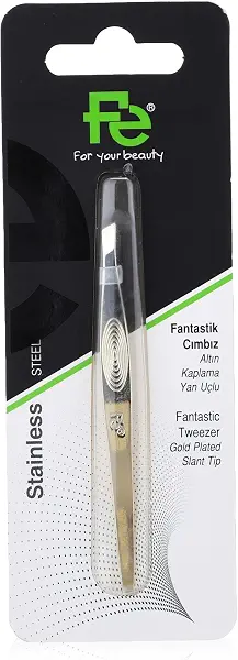 سعر ومواصفات في ملقط بطرف مائل مطلي بالذهب من الستانلس ستيل (Fepi029) (B00J2TMCYM) على Amazon EG