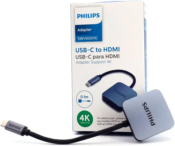 سعر ومواصفات فيليبس محول USB-C الى HDMI 4K - SWV6001G/59 - للهواتف الذكية والتابلت (B0C28Y1CM1) على Amazon EG