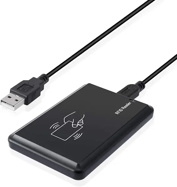 سعر ومواصفات قارئ بطاقات تحديد الهوية بموجات الراديو USB‏ 125 كيلو هرتز، قارئ بطاقات هوية ذكي بمستشعر تقارب بدون تلامس EM4100 من ار اي اي اس 52 (B08R3JJGCV) على Amazon EG