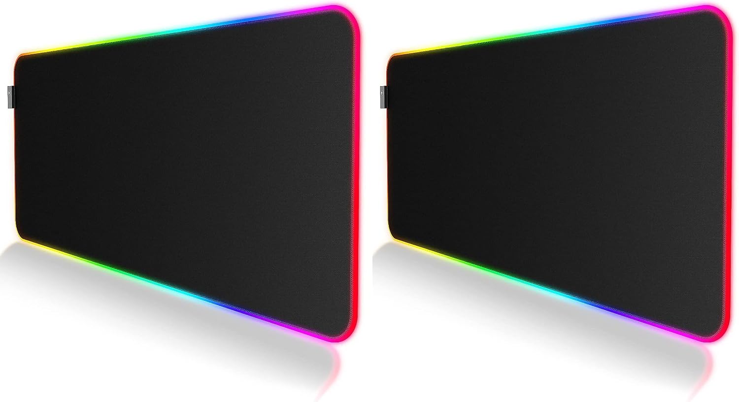 سعر ومواصفات قاعدة ماوس العاب RGB 90 × 40 سم، قاعدة ماوس بسطح مطاطي سريع مع حافة اضاءة LED، متوافقة مع جميع مستشعرات الماوس، قاعدة مكتب العاب كبيرة غير قابلة للانزلاق - اسود (عبوة من قطعتين) (B0HLDZ7ZFR) على Amazon EG