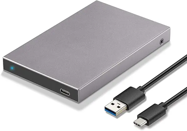 سعر ومواصفات قرص صلب خارجي من الألومنيوم 2.5 بوصة USB C 3.1/3.2 الجيل الثاني 6Gbps مع UASP لـ 2.5 بوصة 7/9.5 ملم ساتا هارد HDD/SSD متوافق مع WD سيجيت PS4/5 اكس بوكسوما الى ذلك من اس اس كيه (B08TQMWC2X) على Amazon EG